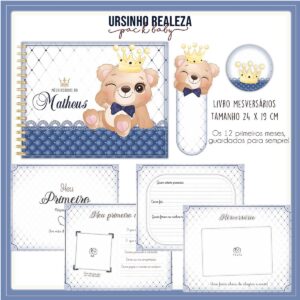 livro mesversario ursinho realeza arquivo digital arquivo digital
