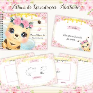 Livro Recordações Bebê Abelhinha - Arquivo Digital