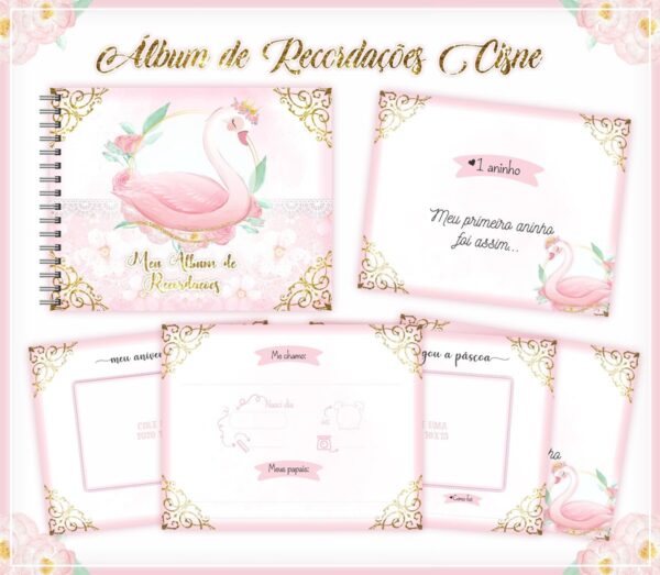 Livro Recordações Bebê Cisne - Arquivo Digital