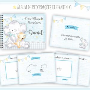 Livro Recordações Bebê Elefantinho - Arquivo Digital
