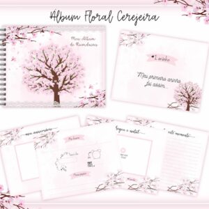livro recordacoes bebe floral cerejeira arquivo digital livro recordacoes bebe floral cerejeira