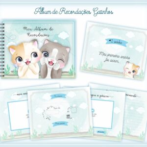 livro recordacoes bebe gatinhos arquivo digital recordar