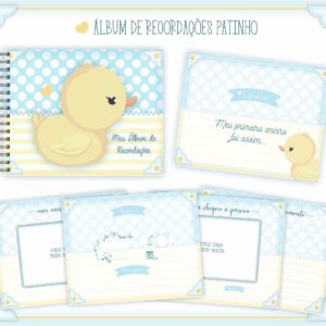 Livro Recordações Bebê Patinho- Arquivo Digital
