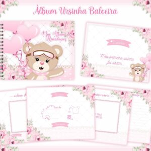 Livro Recordações Bebê Ursinha Baloeira - Arquivo Digital