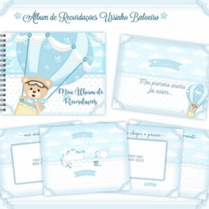 Livro Recordações Bebê Ursinho Baloeiro - Arquivo Digital
