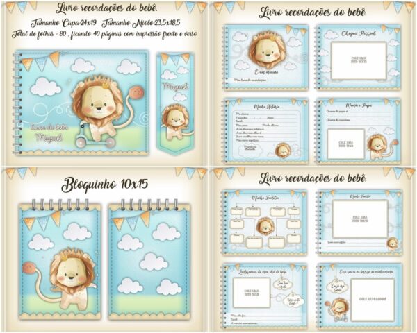 Livro Recordações do Bebê Leãozinho - Arquivo Digital