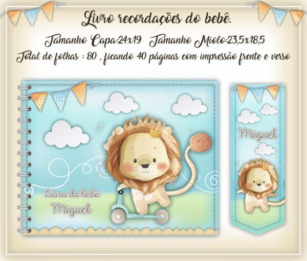 Livro Recordações do Bebê Leãozinho - Arquivo Digital - Imagem 2