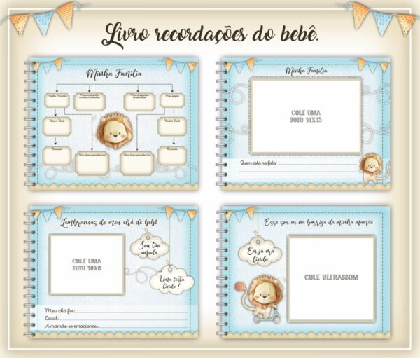 Livro Recordações do Bebê Leãozinho - Arquivo Digital - Imagem 3