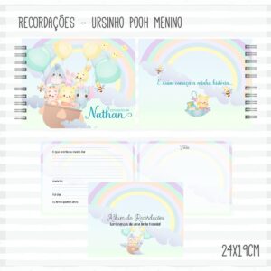livro recordacoes do bebe pooh menino arquivo digital recordar