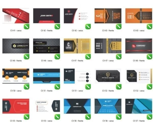 Mega Pacote Cartões De Visita Vetores Corel Draw Editavel