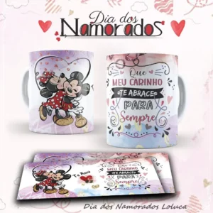 Mickey Disney: Kit Arte para Canecas, Especial Namorados