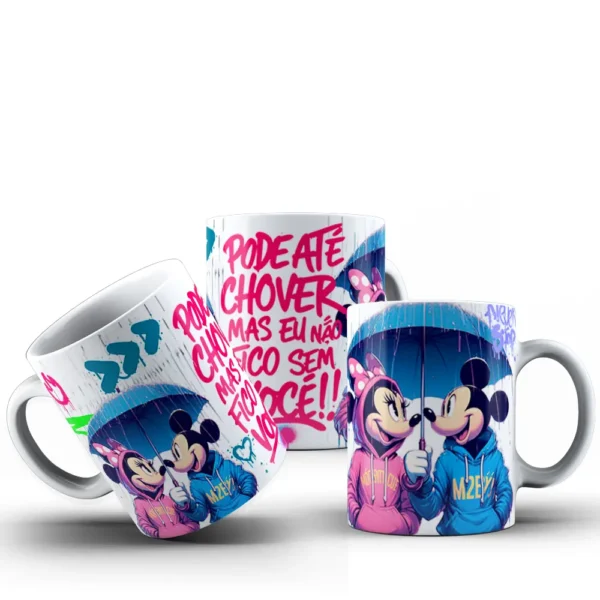 Mickey e Minnie Romance Arquivos para Canecas Personalizadas