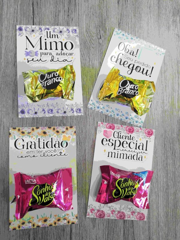 Mimos Clientes Floral - Arquivos para Impressão