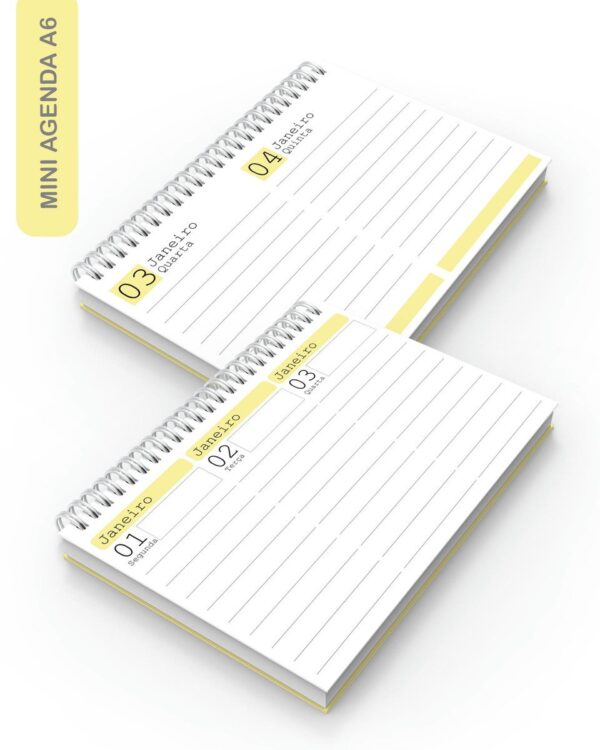 Mini Agenda A6 - Arquivo Digital
