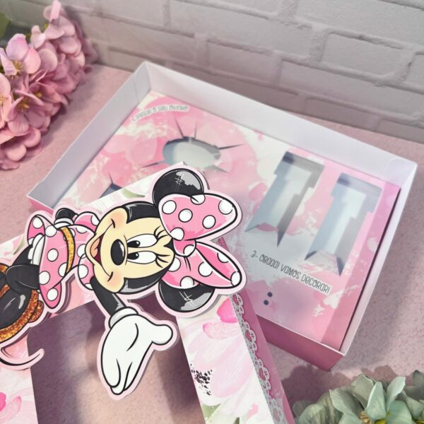 Mini Confeiteiro Páscoa Minnie Rosa - Arquivo Digital