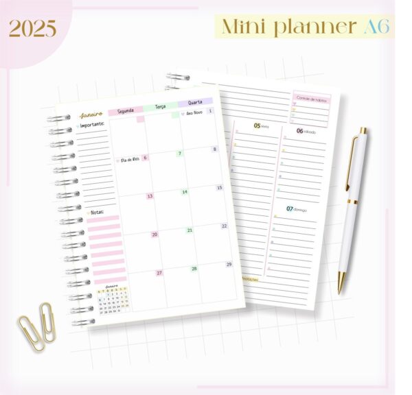 Mini Planner A6 2025 - Arquivo Digital - Imagem 5