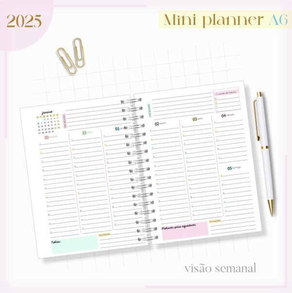 Mini Planner A6 2025 - Arquivo Digital - Imagem 2