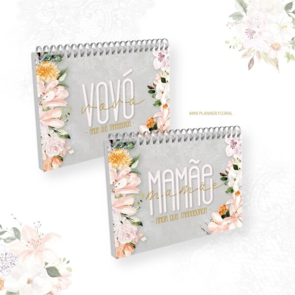Mini Planner A6 - Mamãe / Vovó Floral - Arquivo Digital