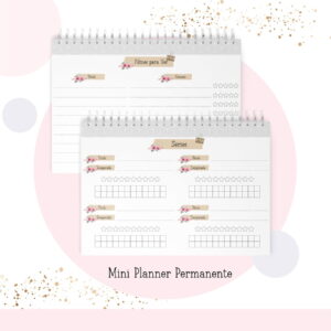 mini planner a6 permanente professora arquivo digital papelaria personalizada