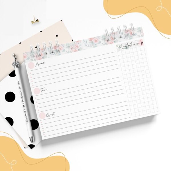 Mini Planner Floral - Arquivo Digital - Imagem 2