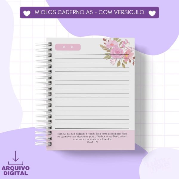 Miolo Cadernos A5 com Versiculo - pdf - Imagem 3