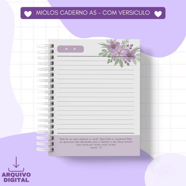 Miolo Cadernos A5 com Versiculo - pdf - Imagem 5