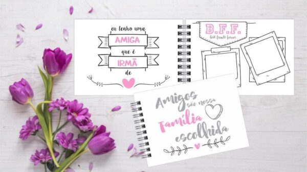 Miolo para Álbum Amigas/Amizade - Arquivo Digital
