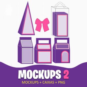 mockups caixas papelaria festas 1 arquivo digital papel e scrapbook