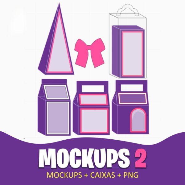 Mockups Caixas Papelaria Festas 2 - Arquivo Digital