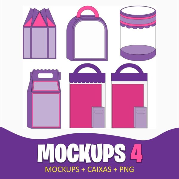 Mockups Caixas Papelaria Festas 4 - Arquivo Digital