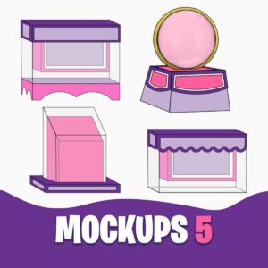 mockups caixas papelaria festas 5 arquivo digital arquivo de corte molde