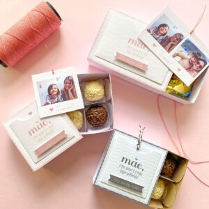 Modelo Caixa de Doces com Foto Dia das Mães Personalizada