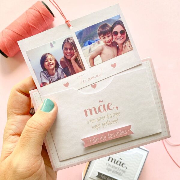 Modelo Caixa de Doces com Foto Dia das Mães Personalizada