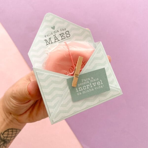 Modelo Caixa Envelope Dia das Mães Papelaria Personalizada