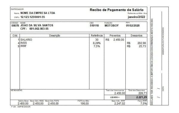 Modelo Holerite Editável Tabelas Atualizadas Irrf E Inss