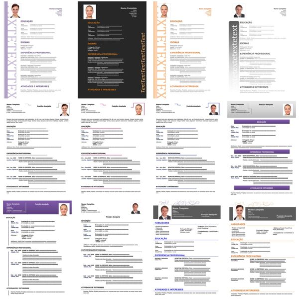 Modelos de Currículo Profissional Word - Edição Fácil