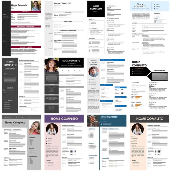 Modelos de Currículo Profissional Word - Edição Fácil