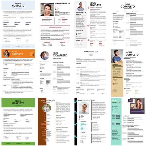Modelos de Currículo Profissional Word - Edição Fácil