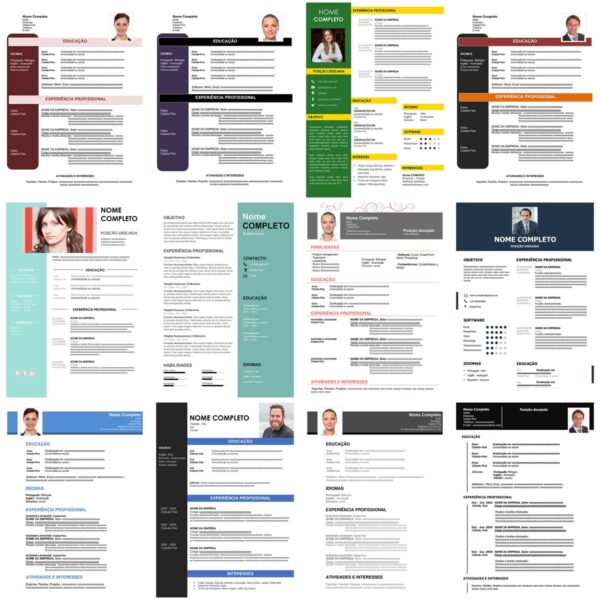 Modelos de Currículo Profissional Word - Edição Fácil