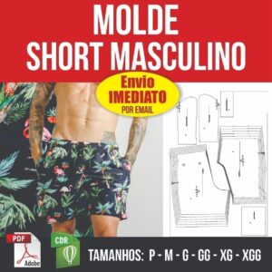 Molde Short Masculino - P Ao Xgg Estilo Mauricinho - Digital