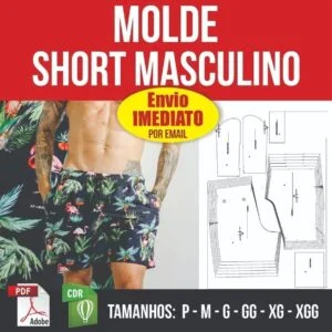 Molde Short Masculino - P Ao Xgg Estilo Mauricinho - Digital