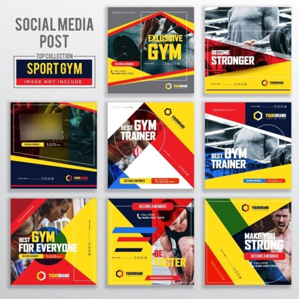 Pack +1k Post Templates Social Media Vetorizados Em Corel