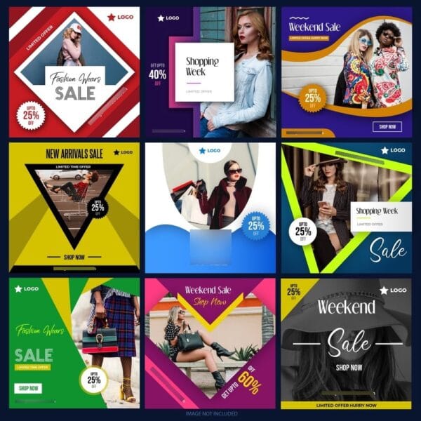 Pack +1k Post Templates Social Media Vetorizados Em Corel