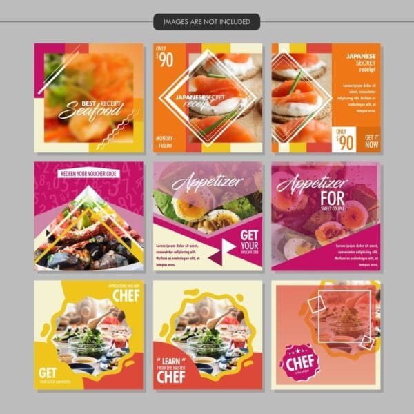 Pack +1k Post Templates Social Media Vetorizados Em Corel
