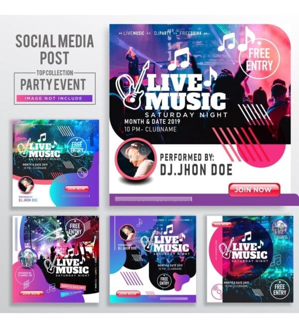 Pack +1k Post Templates Social Media Vetorizados Em Corel