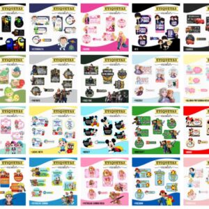 pack 22 etiquetas escolares arquivo digital papelaria personalizada 2