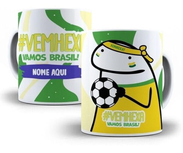 Pack 9 Artes Caneca Flork Torcedor Brasil Copa Qatar 2022