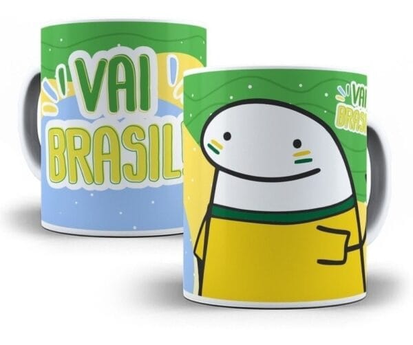 Pack 9 Artes Caneca Flork Torcedor Brasil Copa Qatar 2022