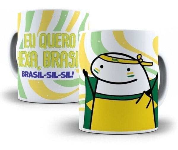 Pack 9 Artes Caneca Flork Torcedor Brasil Copa Qatar 2022
