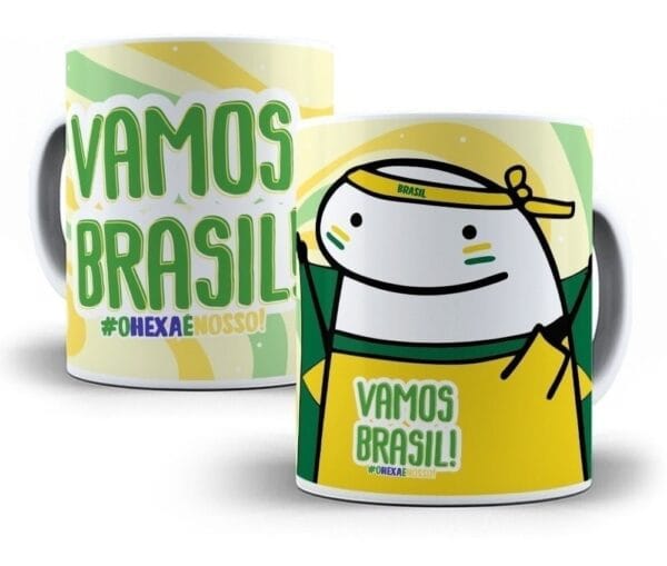 Pack 9 Artes Caneca Flork Torcedor Brasil Copa Qatar 2022